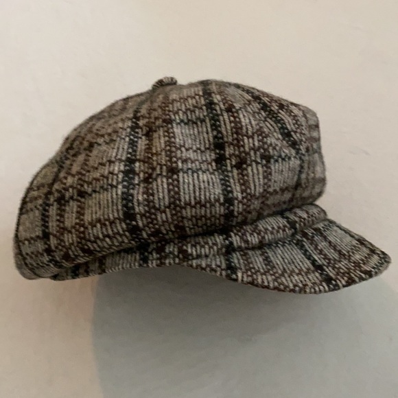{VTG} Kangol Design | Four Panel Wool Blend Tweed Plaid Hat Cap Made in England - Picture 16 of 16